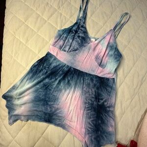 No Boundaries Pastel Tie-Dye Tank